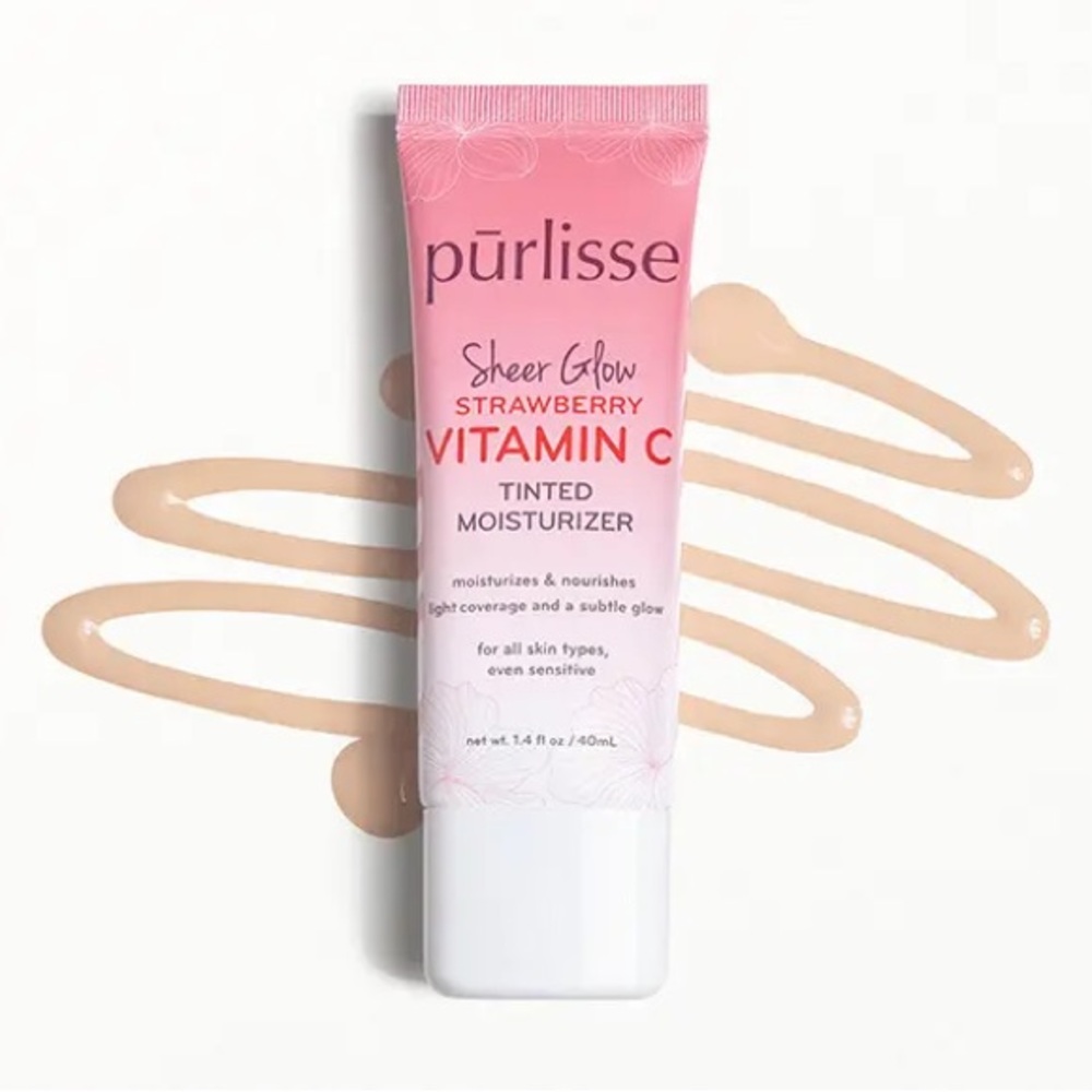 🍓 Purlisse Sheer Glow Strawberry Vitamin C Tinted Moisturizer *Shade Fair*🍓